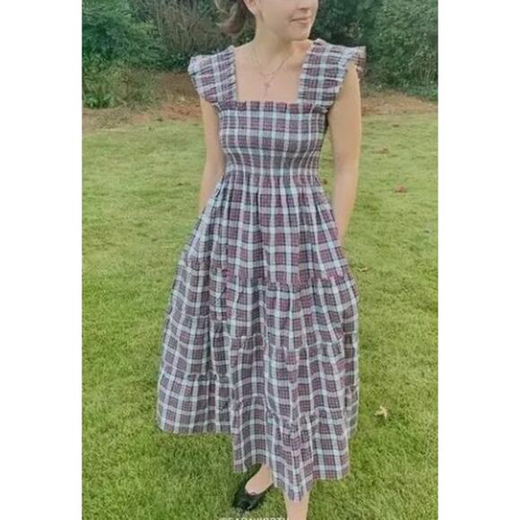 Hill House Ellie Nap Dress in Multi Tartan Dress Sz. XS - Picture 3 of 8